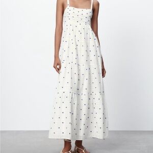 Zara embroidered maxi dress